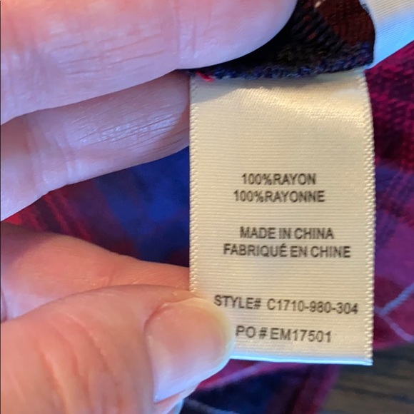 Cloth & Stone Blue and Red Plaid XS EUC - Picture 4 of 8